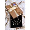 Dárková sada Jelení minimalistický náhrdelník LADY BEIGE s náramečkem